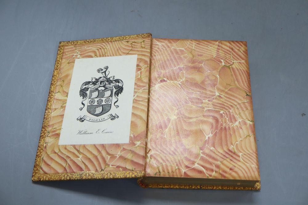 Nine leather-bound historical volumes by Julia Pardoe (some ex-libris William E Cain) and Scotts Waverley Novels,